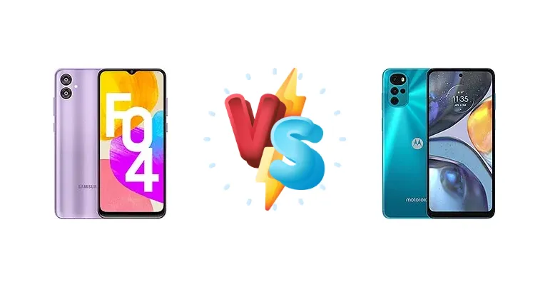 Samsung Galaxy F04 vs Motorola Moto G22