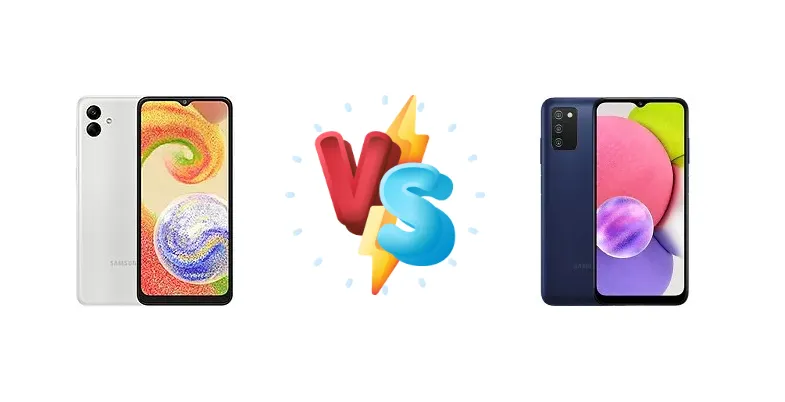 Samsung Galaxy A04 vs Samsung Galaxy A03s