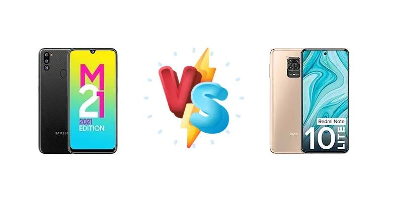 Samsung Galaxy M21 2021 vs Xiaomi Redmi Note 10 Lite