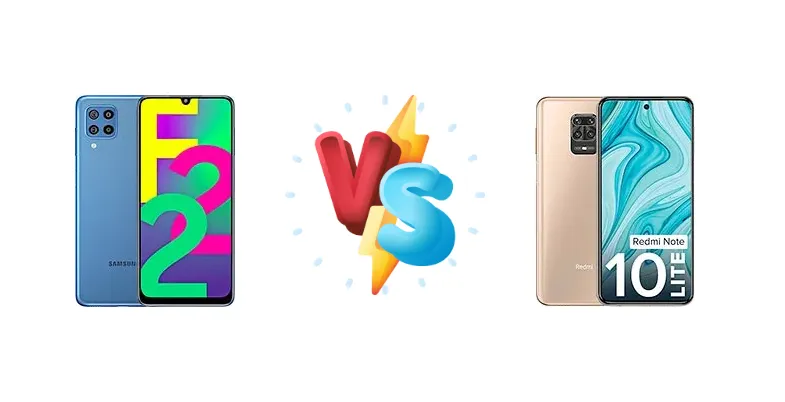 Samsung Galaxy F22 vs Xiaomi Redmi Note 10 Lite