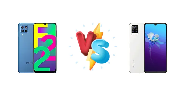 Samsung Galaxy F22 vs vivo V20 2021