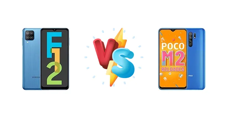 Samsung Galaxy F12 vs Xiaomi Poco M2 Reloaded