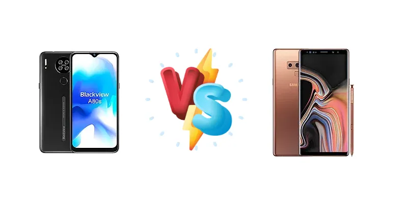 Blackview A80s vs Samsung Galaxy Note9