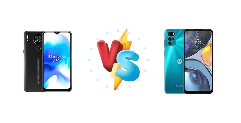 Blackview A80s vs Motorola Moto G22