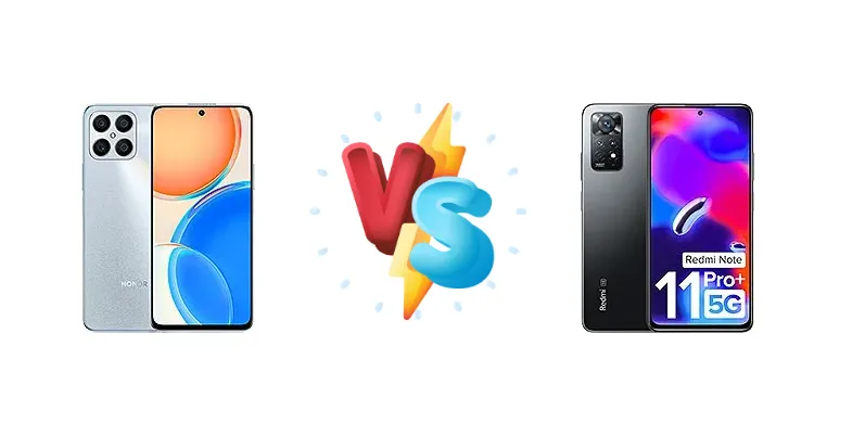 Honor X8 vs Xiaomi Redmi Note 11 Pro+ 5G (India)
