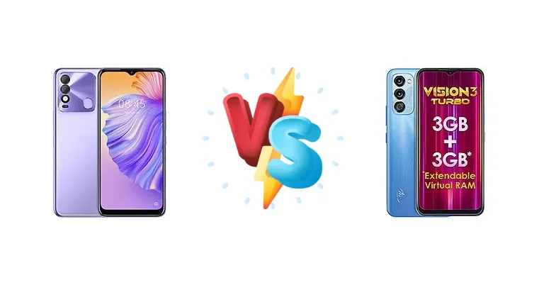 Tecno Spark 8 vs itel Vision 3 Turbo
