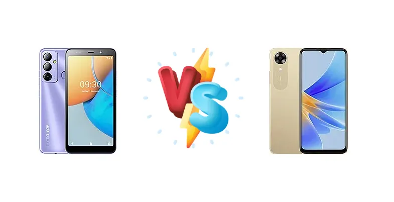 Tecno Pop 6 Go vs Oppo A17k