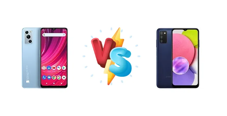 BLU F92e vs Samsung Galaxy A03s