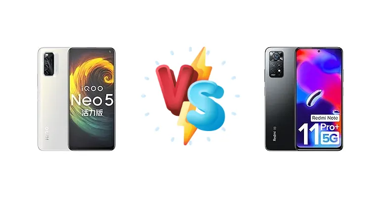 vivo iQOO Neo5 Lite vs Xiaomi Redmi Note 11 Pro+ 5G (India)