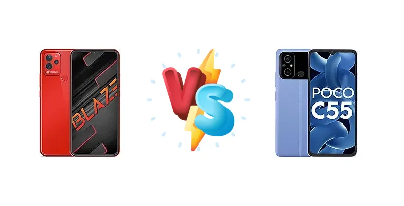 Lava Blaze vs Xiaomi Poco C55