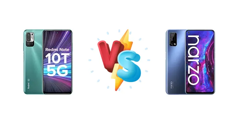 Xiaomi Redmi Note 10T 5G vs Realme Narzo 30 Pro 5G