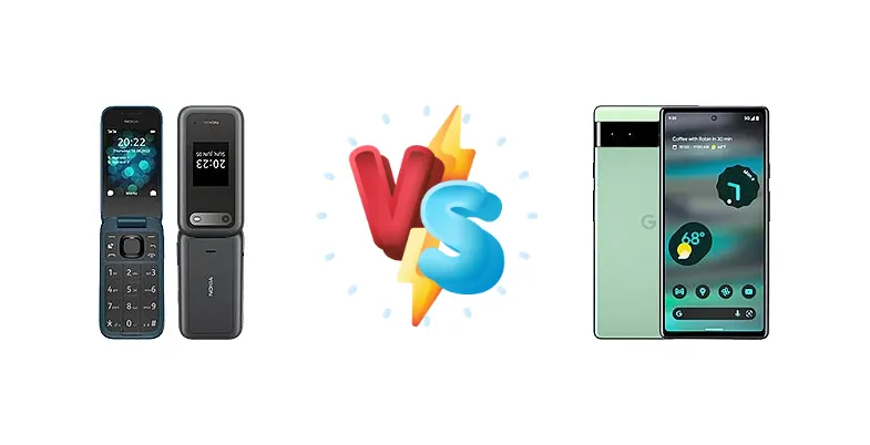 Nokia 2760 Flip vs Google Pixel 6a