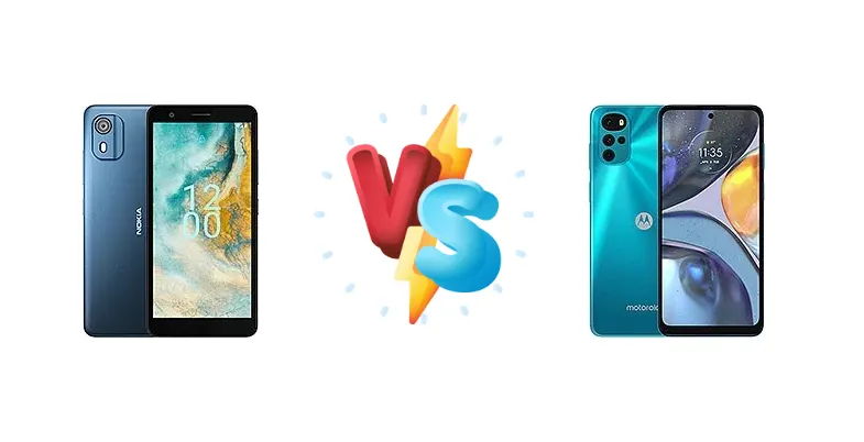 Nokia C02 vs Motorola Moto G22