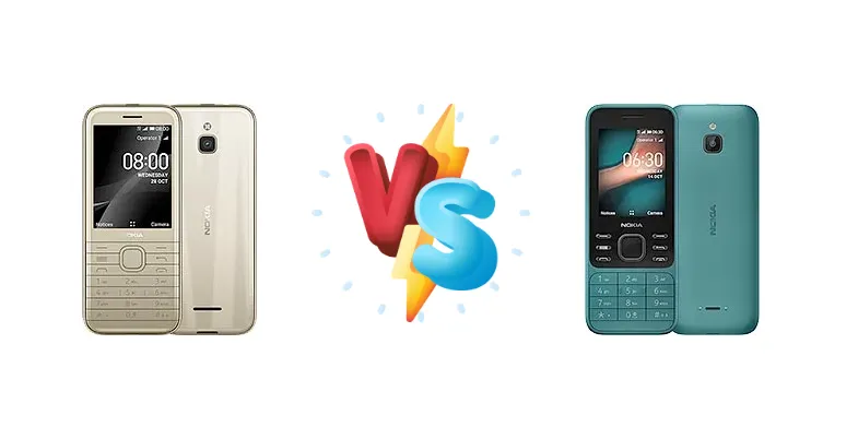 Nokia 8000 4G vs Nokia 6300 4G