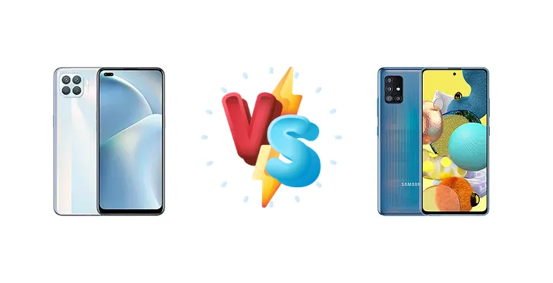Oppo Reno4 F vs Samsung Galaxy A51 5G UW