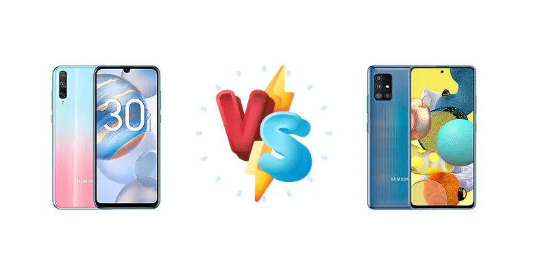 Honor 30i vs Samsung Galaxy A51 5G UW