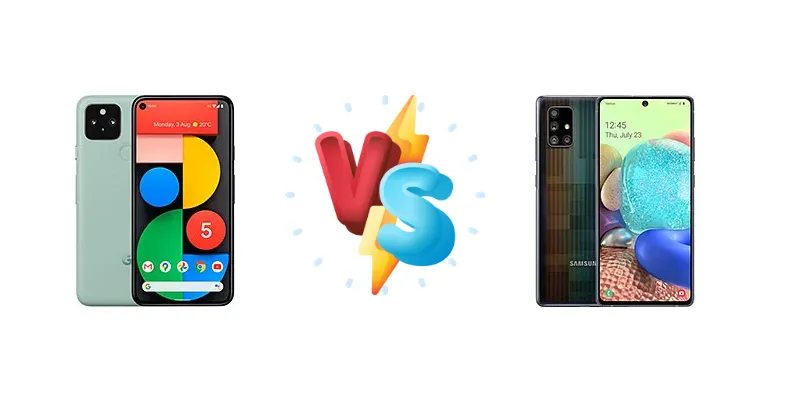 Google Pixel 5 vs Samsung Galaxy A71 5G UW