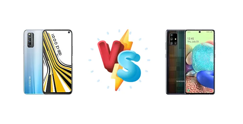 vivo iQOO Z1 vs Samsung Galaxy A71 5G UW