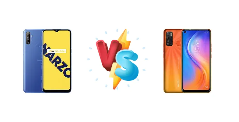 Realme Narzo 10A vs Tecno Spark 5 pro