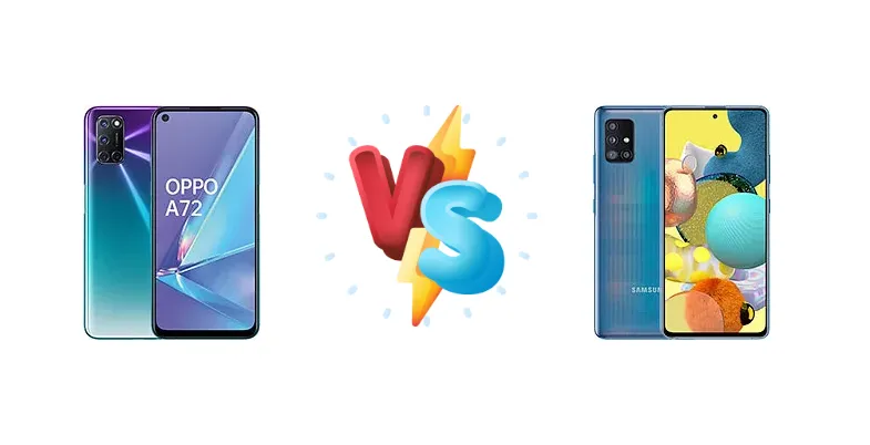 Oppo A72 vs Samsung Galaxy A51 5G UW