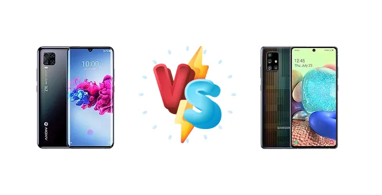 ZTE Axon 11 5G vs Samsung Galaxy A71 5G UW