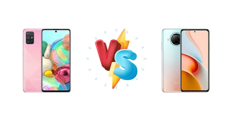 Samsung Galaxy A71 vs Xiaomi Redmi Note 9 Pro 5G