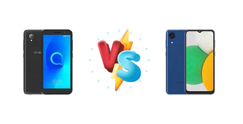 alcatel 1 vs Samsung Galaxy A03 Core