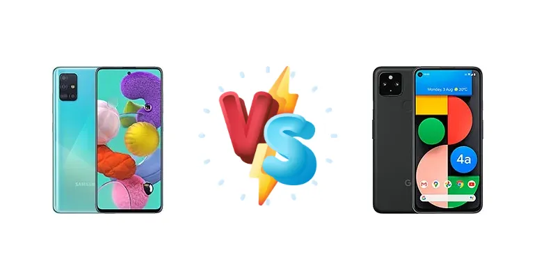 Samsung Galaxy A51 vs Google Pixel 4a 5G