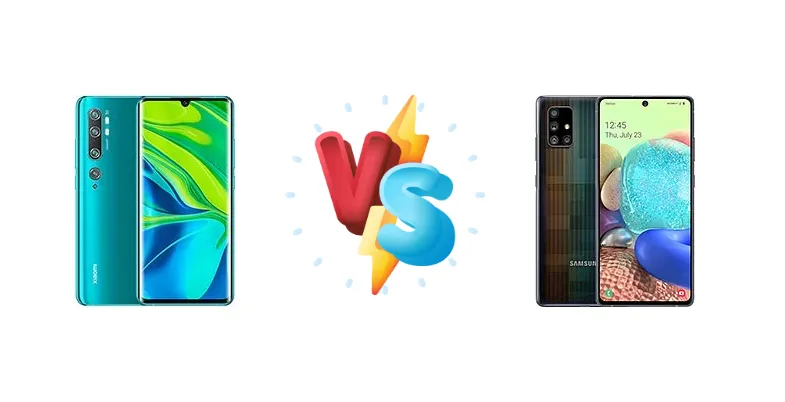 Xiaomi Mi Note 10 Pro vs Samsung Galaxy A71 5G UW