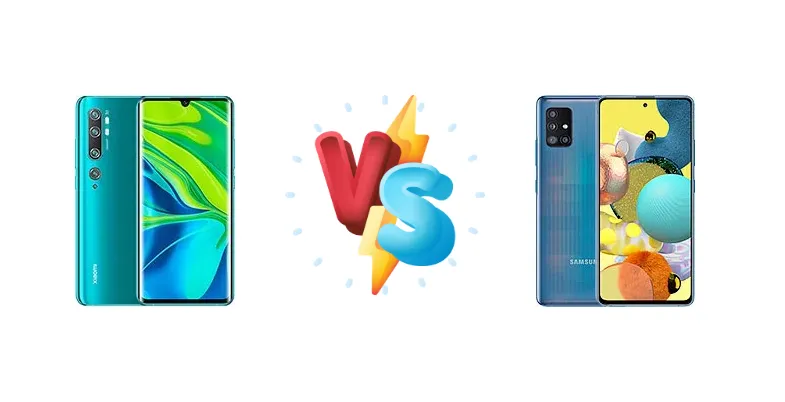 Xiaomi Mi Note 10 vs Samsung Galaxy A51 5G UW