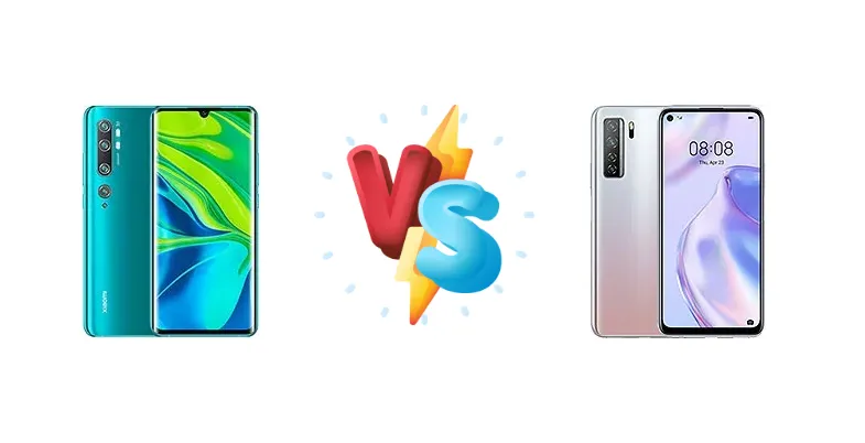 Xiaomi Mi Note 10 vs Huawei nova 7 SE 5G Youth