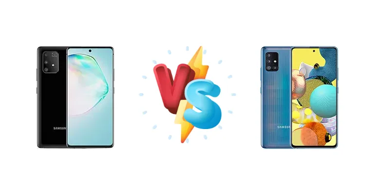 Samsung Galaxy A91 vs Samsung Galaxy A51 5G UW