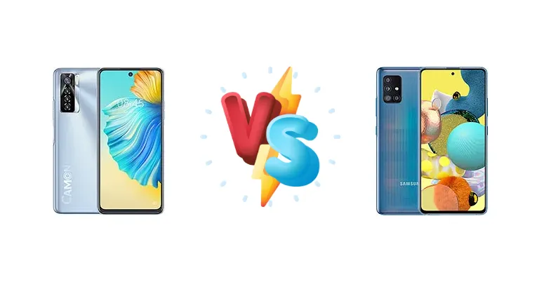 Tecno Camon 17 Pro vs Samsung Galaxy A51 5G UW