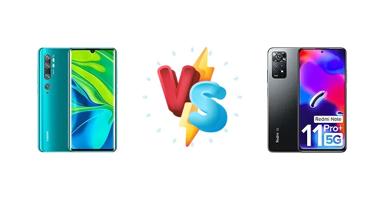 Xiaomi Mi Note 10 Pro vs Xiaomi Redmi Note 11 Pro+ 5G (India)