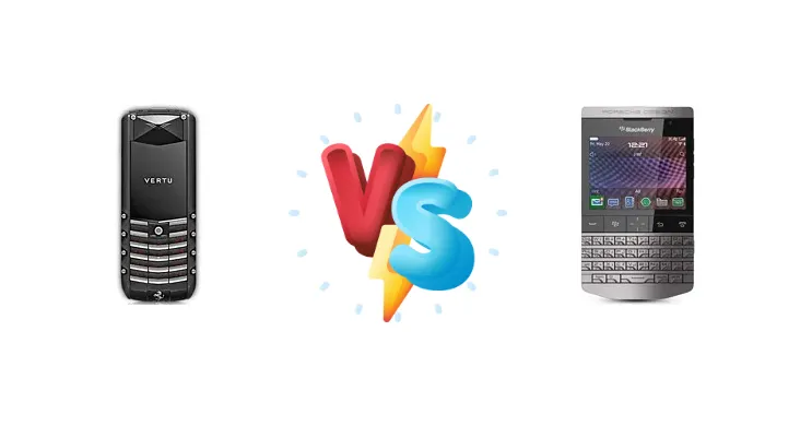 Vertu Ascent Ferrari GT vs BlackBerry Porsche Design P'9981