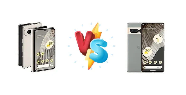 Google Pixel Fold vs Google Pixel 7 Pro
