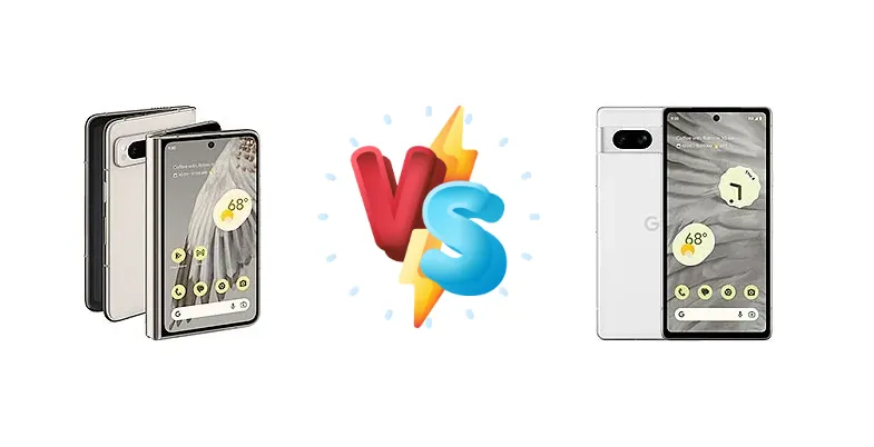 Google Pixel Fold vs Google Pixel 7a