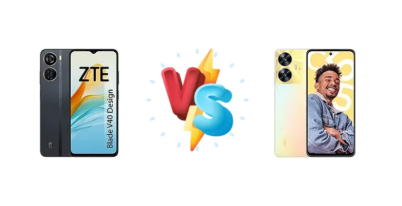 ZTE Blade V40 Design vs Realme C55