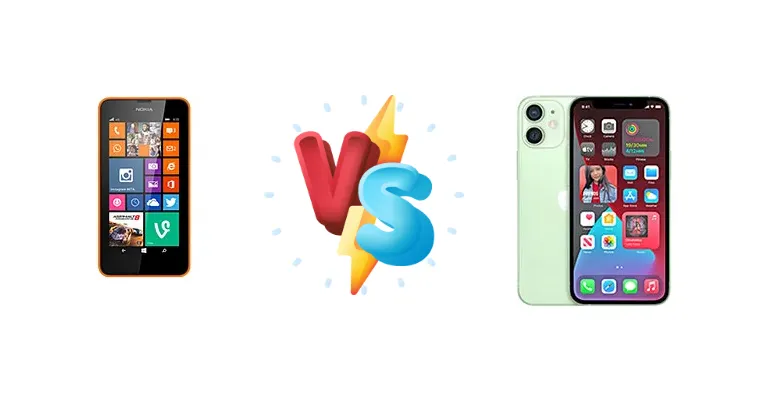 Nokia Lumia 635 vs Apple iPhone 12 mini