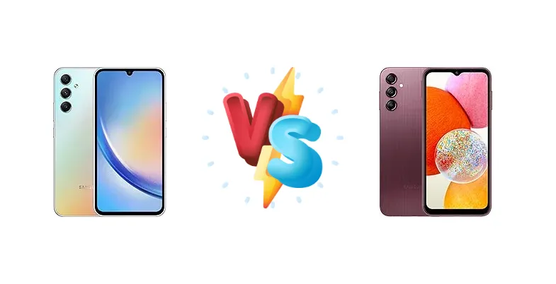 Samsung Galaxy A34 vs Samsung Galaxy A14