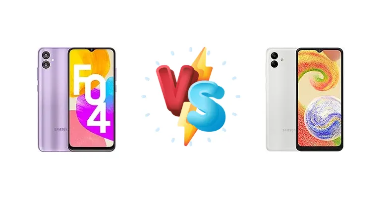 Samsung Galaxy F04 vs Samsung Galaxy A04