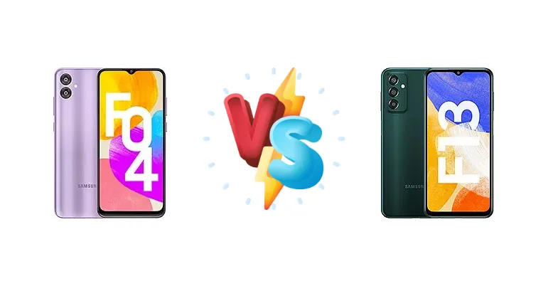 Samsung Galaxy F04 vs Samsung Galaxy F13