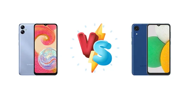 Samsung Galaxy A04e vs Samsung Galaxy A03 Core