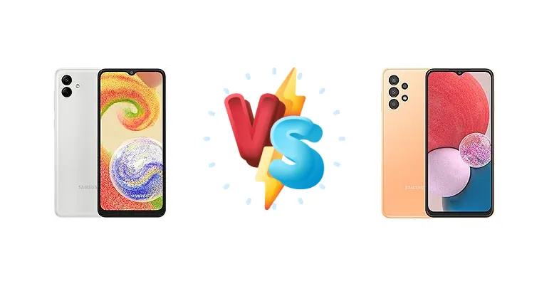 Samsung Galaxy A04 vs Samsung Galaxy A13