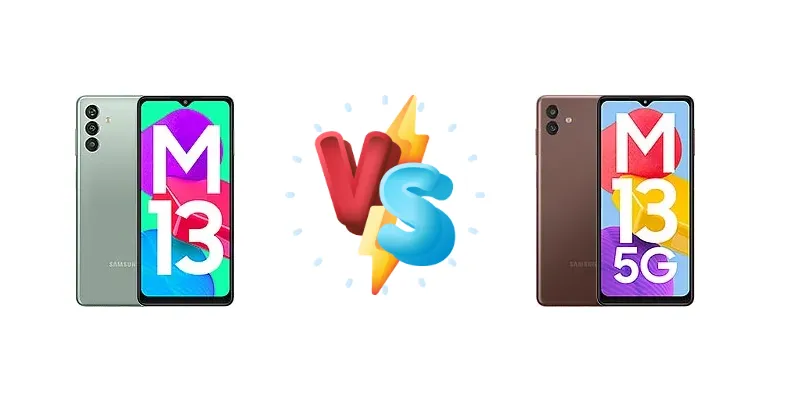 Samsung Galaxy M13 (India) vs Samsung Galaxy M13 5G