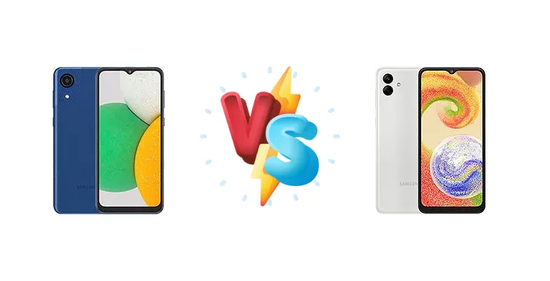 Samsung Galaxy A03 Core vs Samsung Galaxy A04