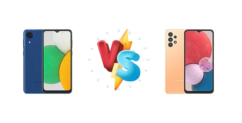 Samsung Galaxy A03 Core vs Samsung Galaxy A13