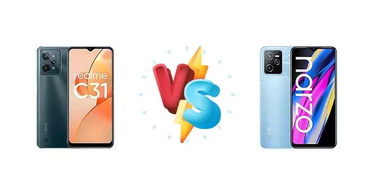 Realme C31 vs Realme Narzo 50A Prime
