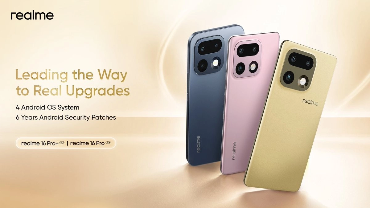 Realme 16 Pro series extended software support announcement.