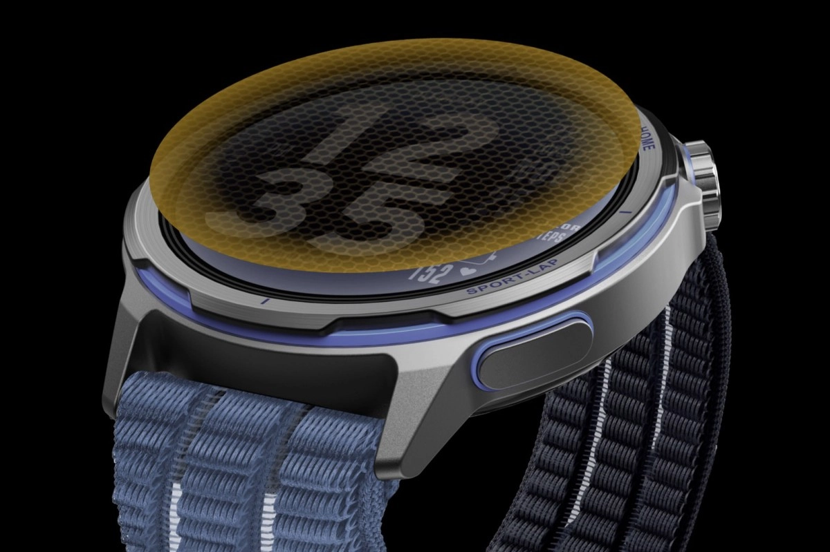 Huawei Watch GT Runner 2 GPS antenna visualization.